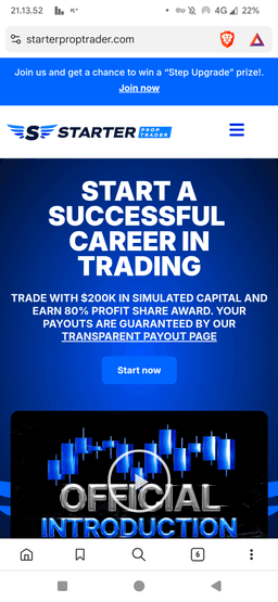 I am very satisfied with starterproptrader customer service, friends who want to buy challenges can use the starterproptrader company