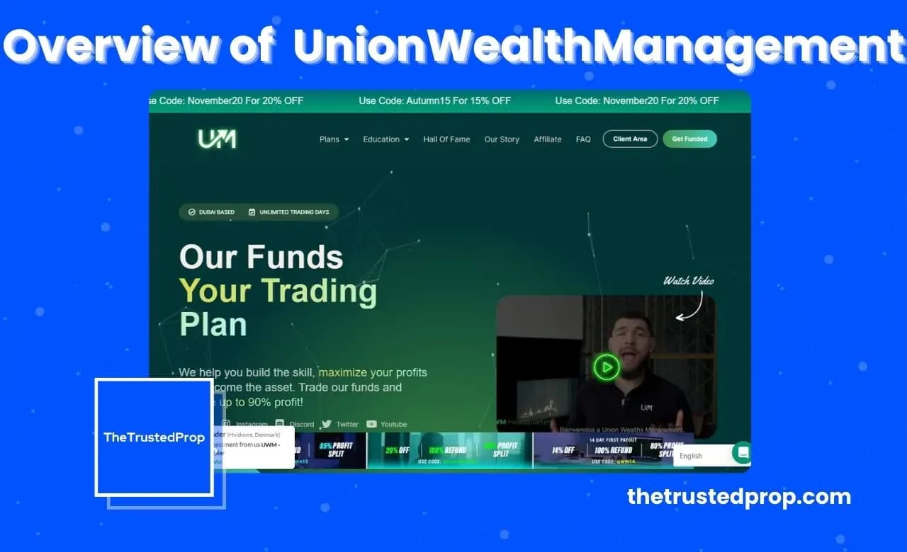 Overview of Unions Wealth Management Forex Prop Firm
