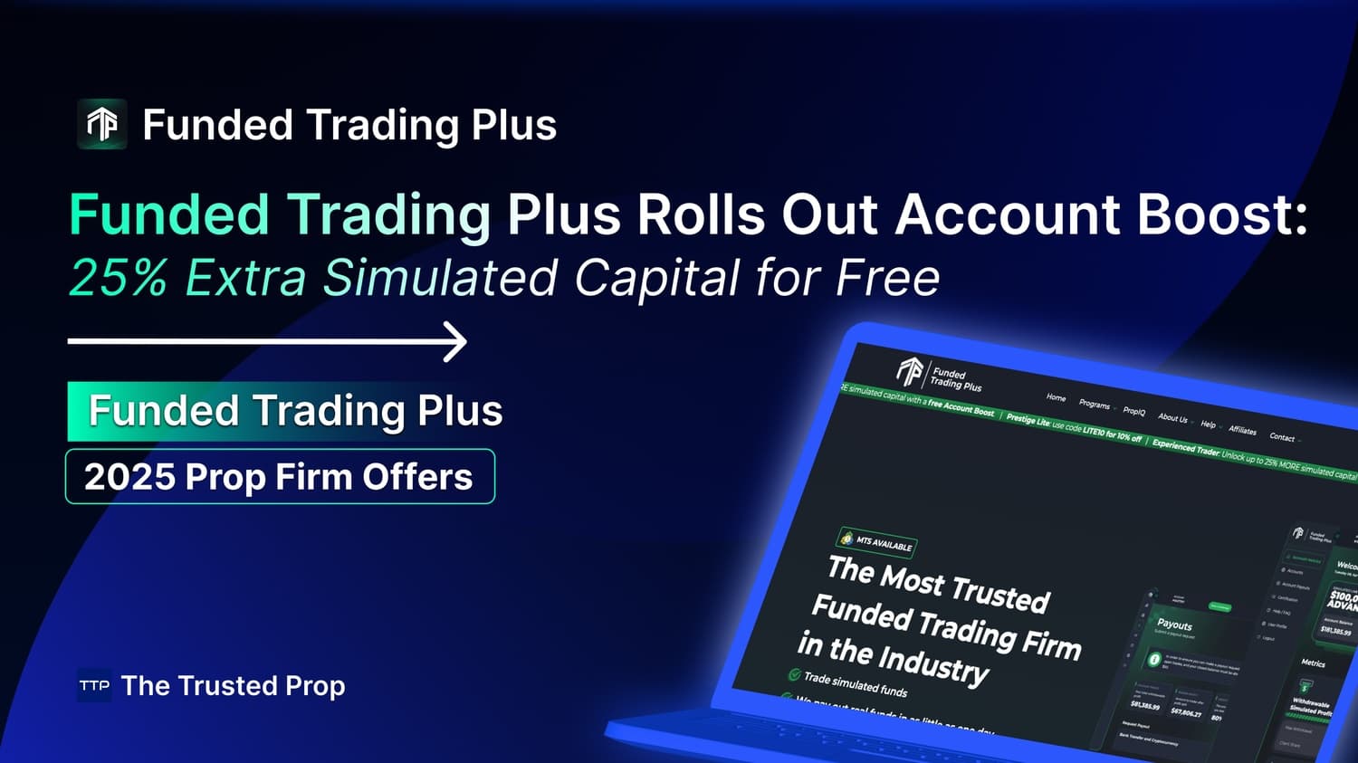 Funded Trading Plus Rolls Out Account Boost: 25% Extra Simulated Capital for Free | Latest Update 2025