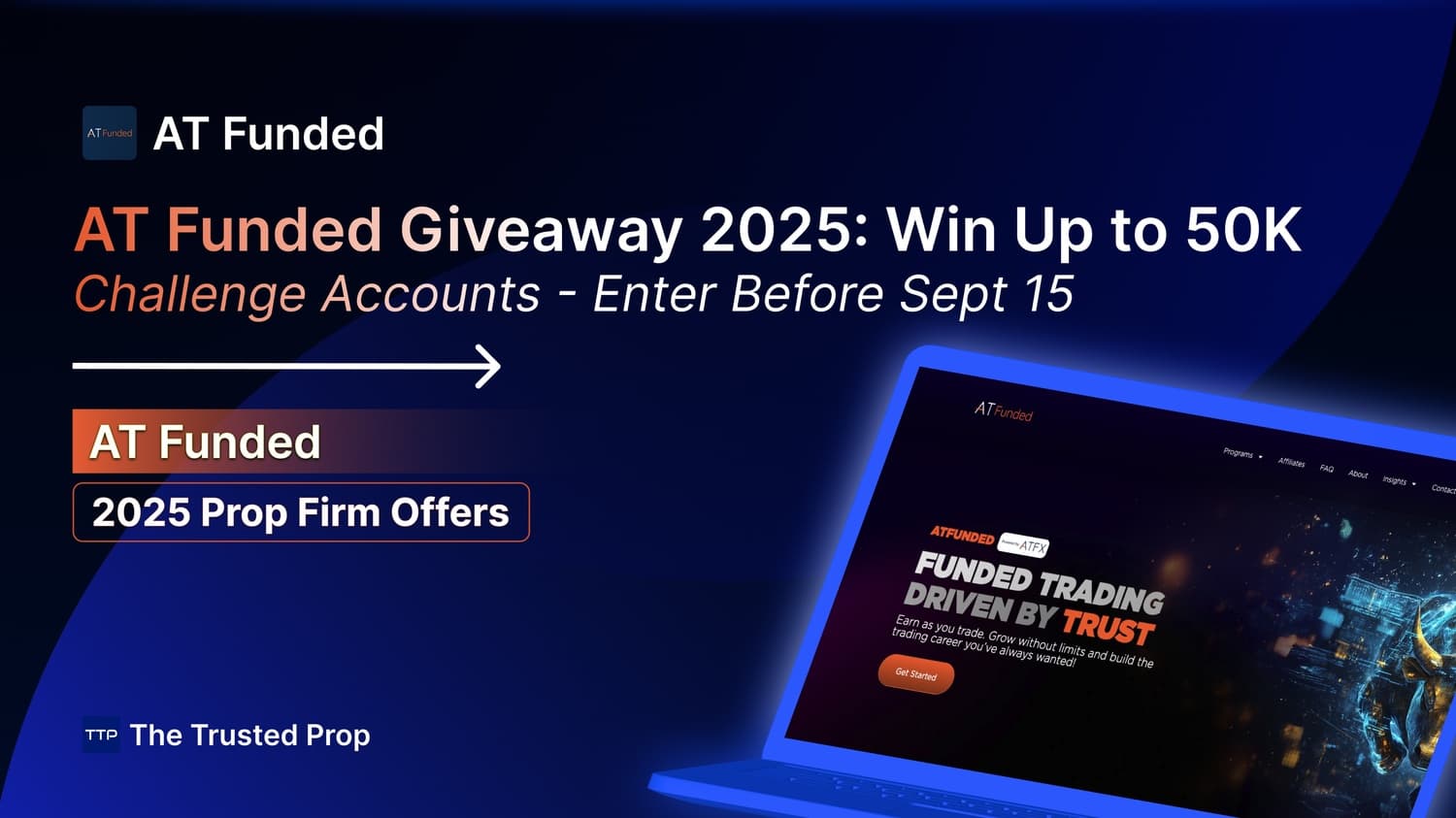 AT Funded Giveaway 2025: Win Up to 50K Challenge Accounts - Enter Before Sept 15