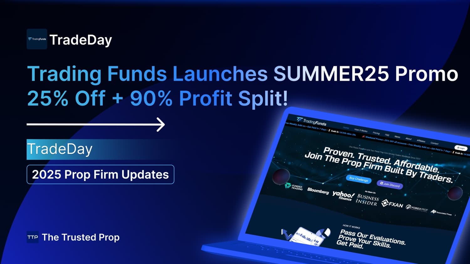 Trading Funds Launches SUMMER25 Promo: 25% Off + 90% Profit Split!