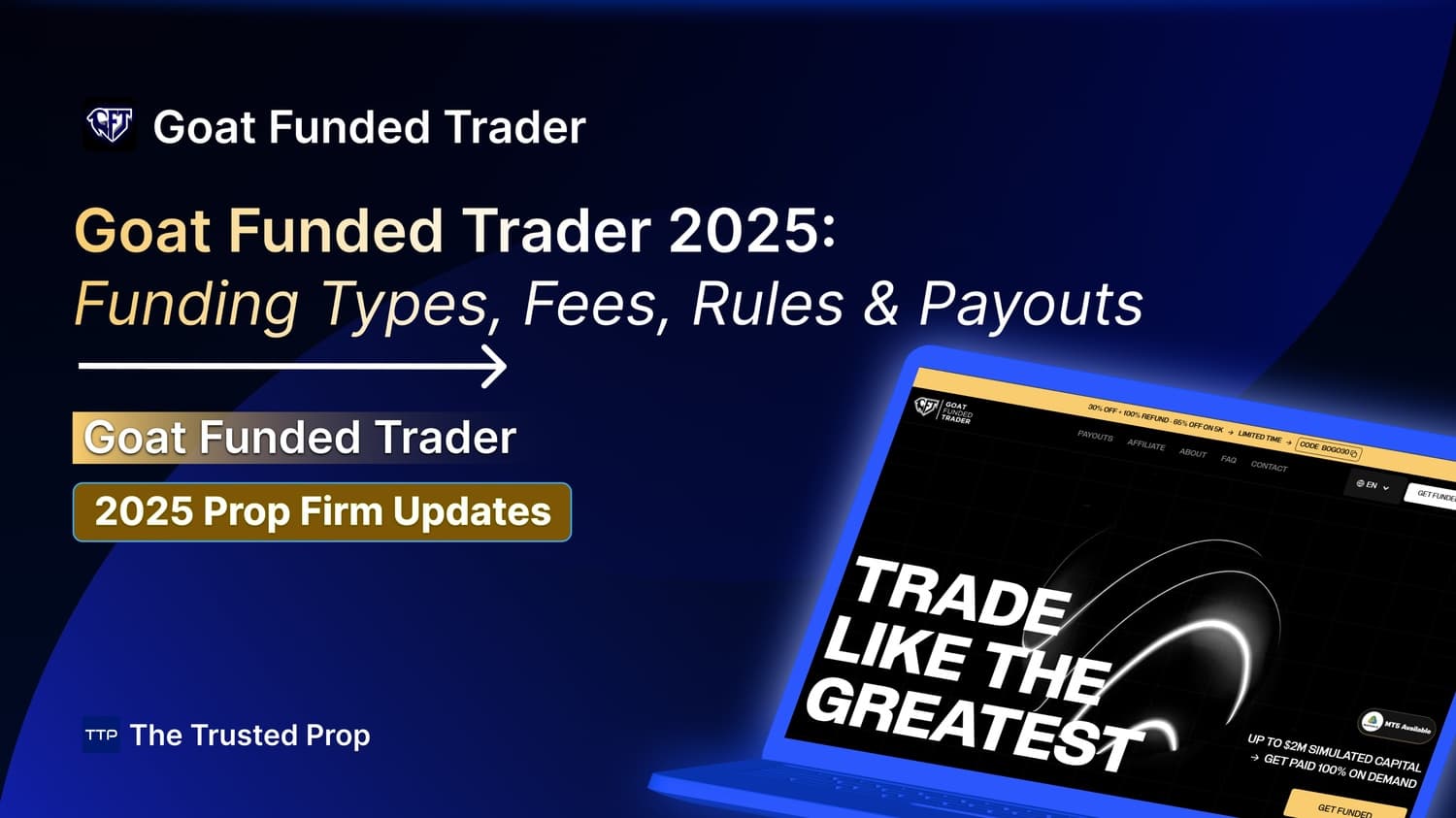 Thumbnail of Goat Funded Trader 2025: Funding Types, Fees, Rules & Payouts