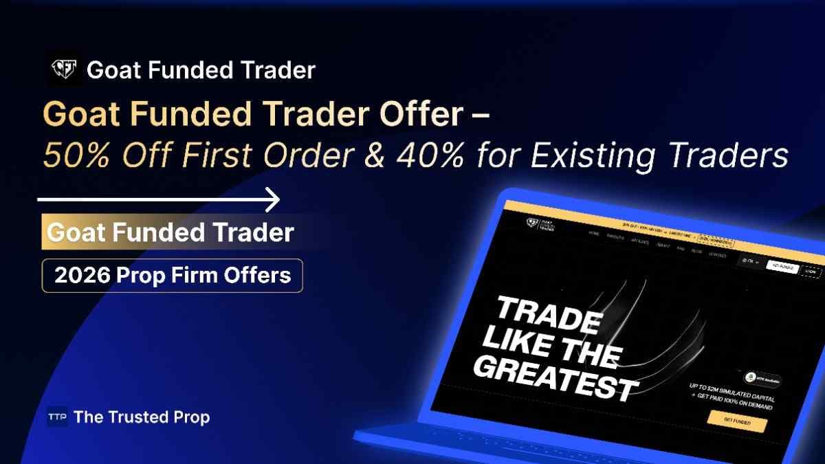 Goat Funded Trader Offer: 50% Off First Order + 40% Discount for Existing Traders